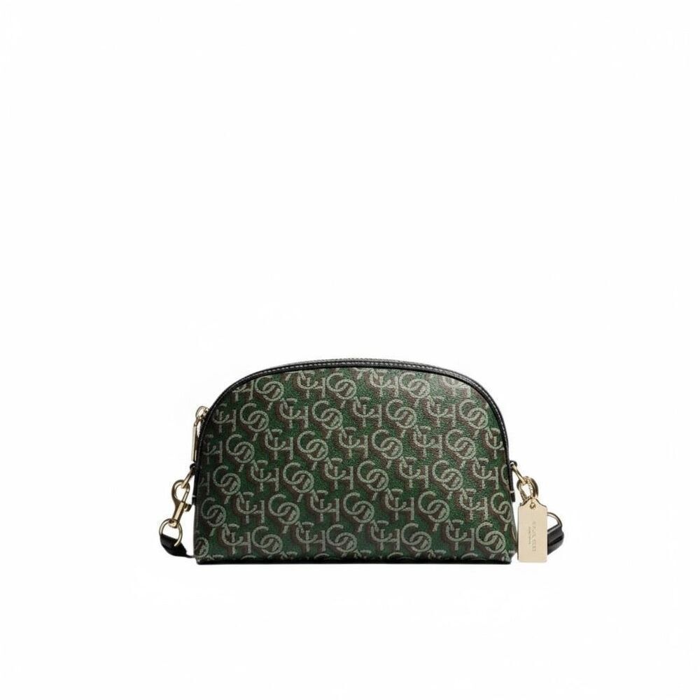 NWOT Coach Madi Coach Monogram Print Green Crossbody Handbag Purse